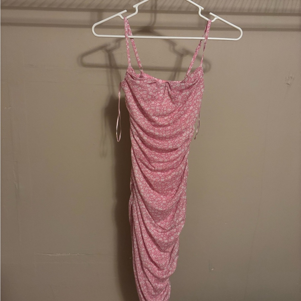 Pink Floral Women's Dress